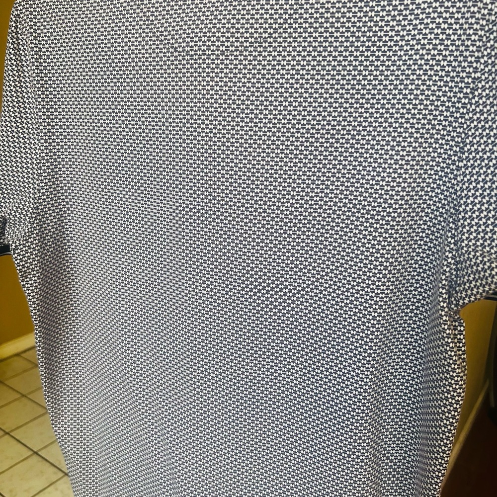 Ted Baker Navy and White Patterned Polo Shirt - Picture 8 of 8